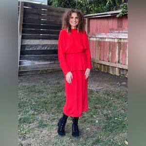Elegant Red Women's Skirt